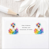 One Silly Goose Rainbow Baby Shower Address Etiket (Insitu)
