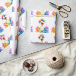 One Silly Goose Rainbow Baby Shower Cadeaupapier