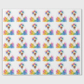 One Silly Goose Rainbow Baby Shower Cadeaupapier (Vlak)