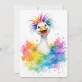 One Silly Goose Rainbow Baby Shower Cute Kaart (Achterkant)