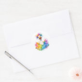 One Silly Goose Rainbow Baby Shower Ronde Sticker (Envelop)
