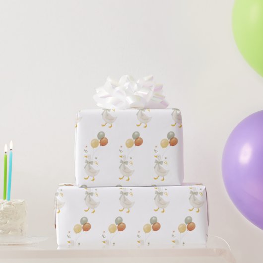 One Silly Goose Spring Birthday Cadeaupapier (Feestgeschenken)