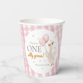 One Silly Goose Spring Party Farm First Birthday Papieren Bekers (Achterkant)