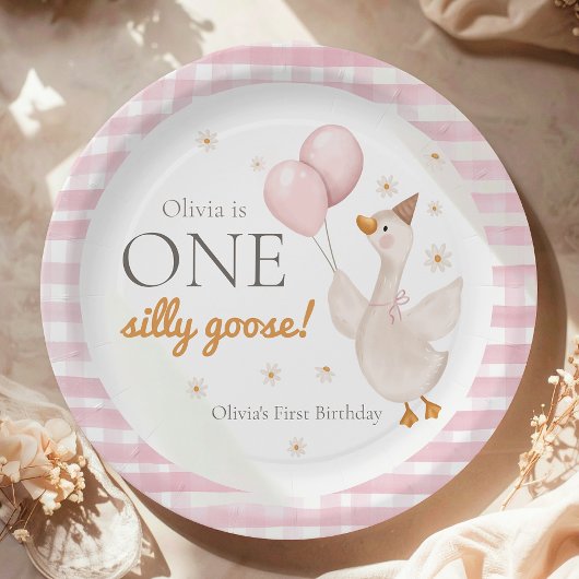 One Silly Goose Spring Party Farm First Birthday Papieren Bordje