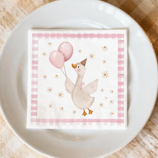 One Silly Goose Spring Party Farm First Birthday Servet