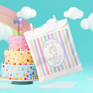 ​One Silly Goose Thank You First Birthday  Bedankzakje