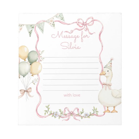 One Silly Goose time capsule message Notitieblok (Voorkant)