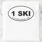 One Ski Euro Sticker (Tas)