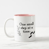 One Small Step at a Time Coffee Mug Tweekleurige Koffiemok (Links)
