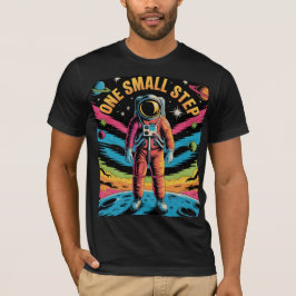 One Small Step Retro Spacewalk Tribute to Explorat T-shirt