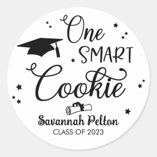One Smart Cook Afstuderen Favor Sticker (Voorkant)