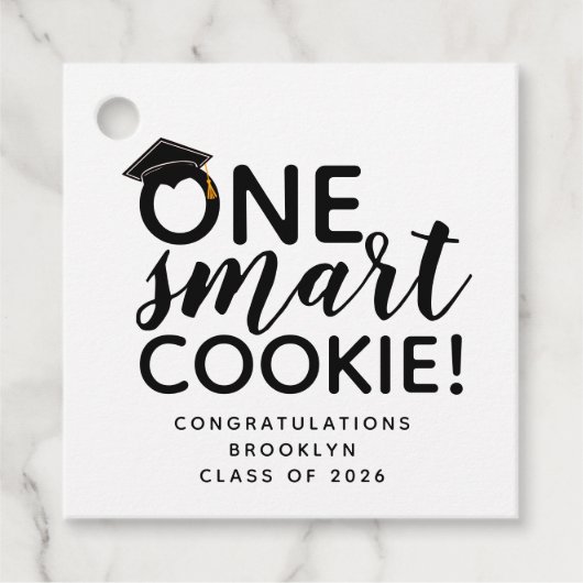 One Smart Cookie Afstuderen Bedankjes Labels (Voorkant)