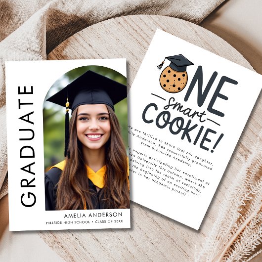 One Smart Cookie Afstuderen Fotoaankondiging Aankondiging