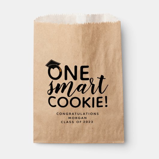 One Smart Cookie Afstuderen Kraft Bedankzakje (Voorkant)