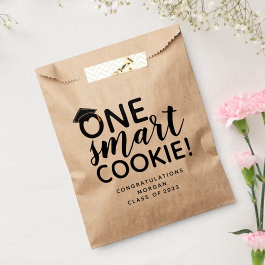 One Smart Cookie Afstuderen Kraft Bedankzakje (Gezegeld)