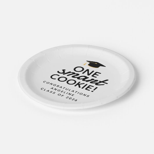 One Smart Cookie Afstuderen Papieren Bordje (Gekanteld)