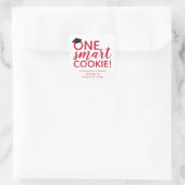 One Smart Cookie Afstuderen Red Vierkante Sticker (Tas)