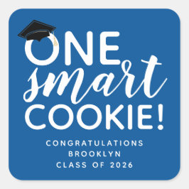 One Smart Cookie Afstuderen Vierkante Sticker