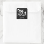One Smart Cookie Afstuderen Vierkante Sticker (Tas)