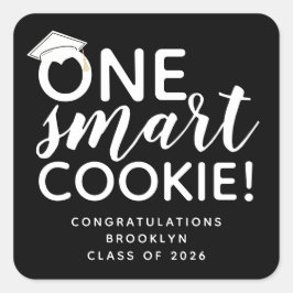 One Smart Cookie Afstuderen Vierkante Sticker