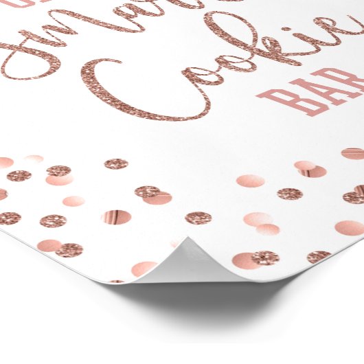 One Smart Cookie Bar Afstuderen Sign Roos Gold Poster (Hoek)