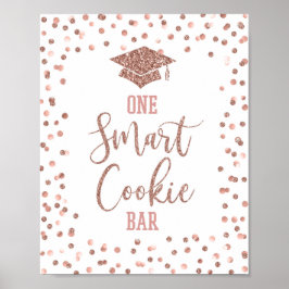 One Smart Cookie Bar Afstuderen Sign Roos Gold Poster
