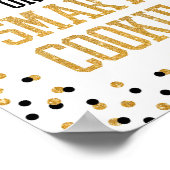 One Smart Cookie Black & Gold Afstuderen Sign Poster (Hoek)