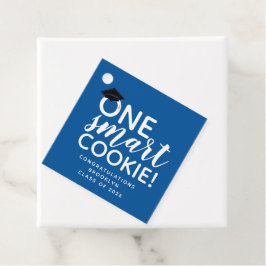 One Smart Cookie Blue Afstuderen Bedankjes Labels