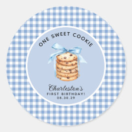 One Smart Cookie Boys eerste verjaardag Ronde Sticker