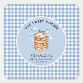 One Smart Cookie Boys eerste verjaardag Vierkante Sticker