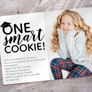 One Smart Cookie Foto Afgestudeerde Kleuterschool Kaart