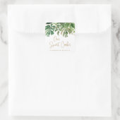 One Smart Cookie Gold Greenery Tropisch Afstuderen Vierkante Sticker (Tas)