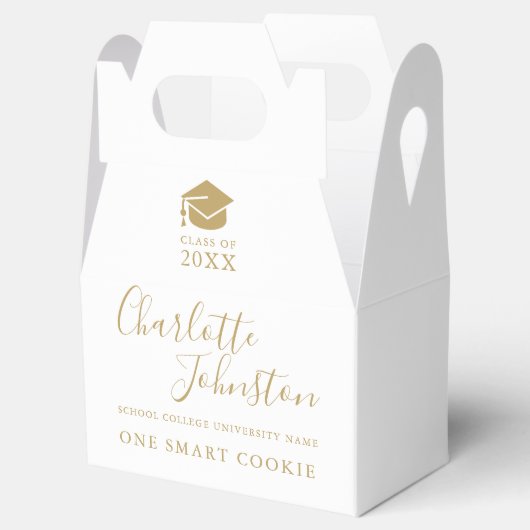 One Smart Cookie Goud Schrift Afstudeerfeest Bedankdoosjes (Geopend)