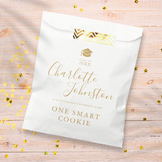 One Smart Cookie Goud Schrift Afstudeerfeest Bedankzakje