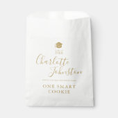 One Smart Cookie Goud Schrift Afstudeerfeest Bedankzakje (Voorkant)