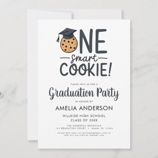 One Smart Cookie Graduation Party Arch Foto Kaart (Achterkant)