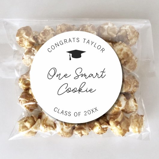 One Smart Cookie Graduation Party Klasse van 2025 Ronde Sticker