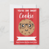 One Smart Cookie - Kids Classroom Valentine's Day Notitiekaartje (Voorkant)
