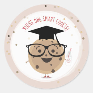One Smart Cookie & Milk Kinder Classroom Valentijn Ronde Sticker