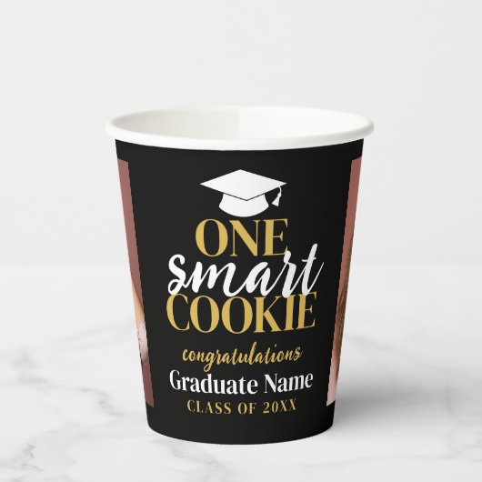 One Smart Cookie - Modern Afstuderen 2 foto's Papieren Bekers (Links)