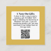 One Smart Cookie - Modern Afstuderen Gift QR-code Informatiekaartje (Achterkant)