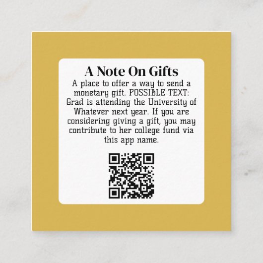 One Smart Cookie - Modern Afstuderen Gift QR-code Informatiekaartje (Achterkant)