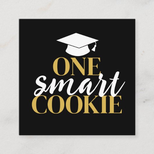 One Smart Cookie - Modern Afstuderen Gift QR-code Informatiekaartje (Voorkant)