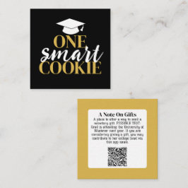 One Smart Cookie - Modern Afstuderen Gift QR-code Informatiekaartje