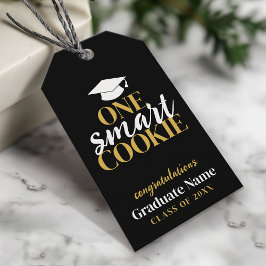One Smart Cookie - Modern Zwart Goud Afstuderen Cadeaulabel