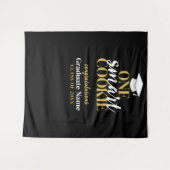 One Smart Cookie - Modern Zwart Goud Afstuderen Wandkleed (Voorkant (horizontaal))