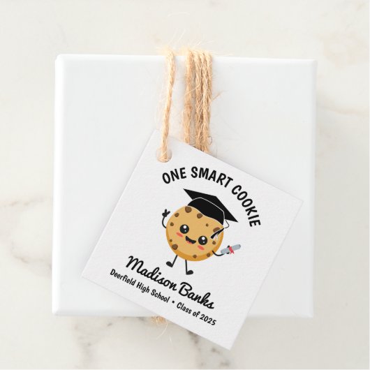 "One Smart Cookie" Schattige Grappig Afstuderen De Bedankjes Labels (In situ)