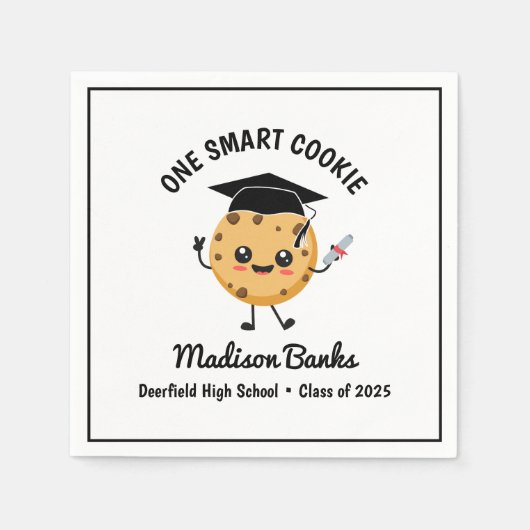 "One Smart Cookie" Schattige Grappig Afstuderen De Servet (Voorkant)