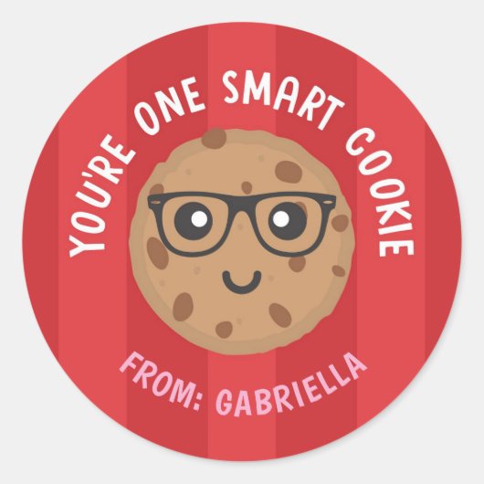 One Smart Cookie Valentijnsdag Sticker (Voorkant)