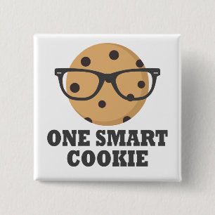 One Smart Cookie Vierkante Button 5,1 Cm